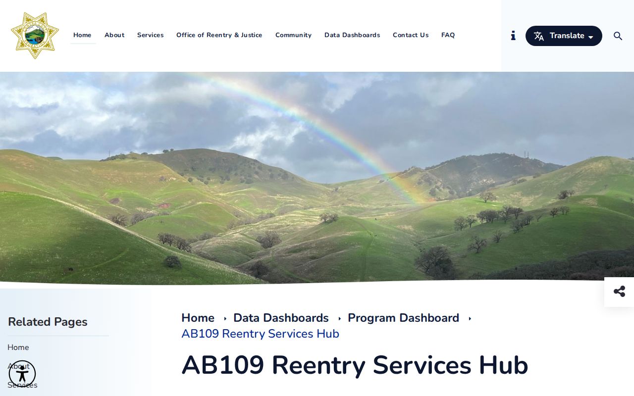 Contra Costa County probation and parole AB109 reentry services hub